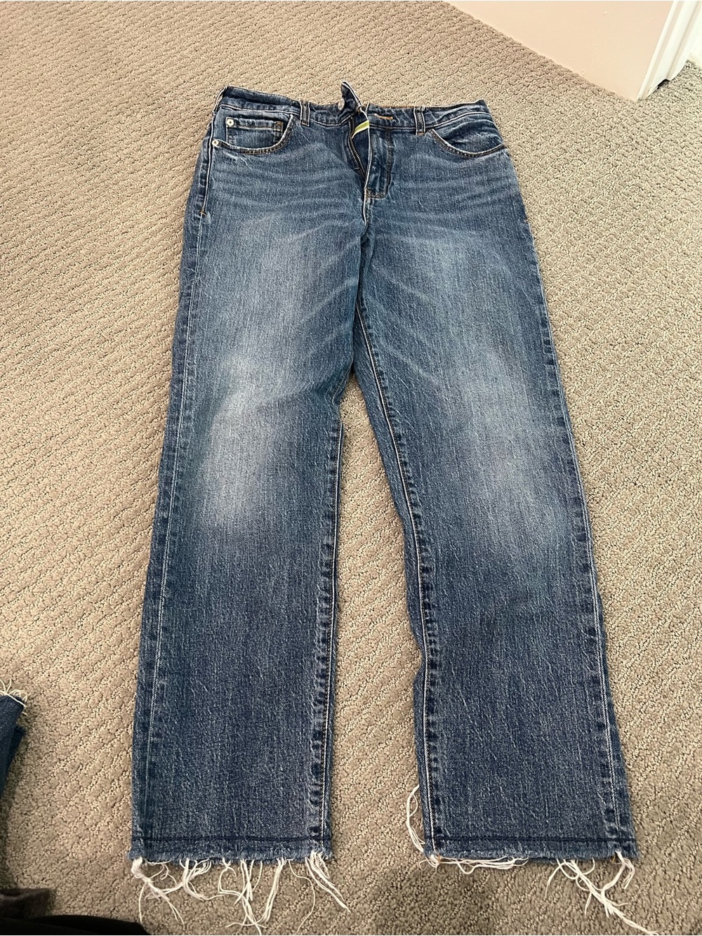 Pilcro Women's Straight-Leg Jeans in Medium Wash Blue